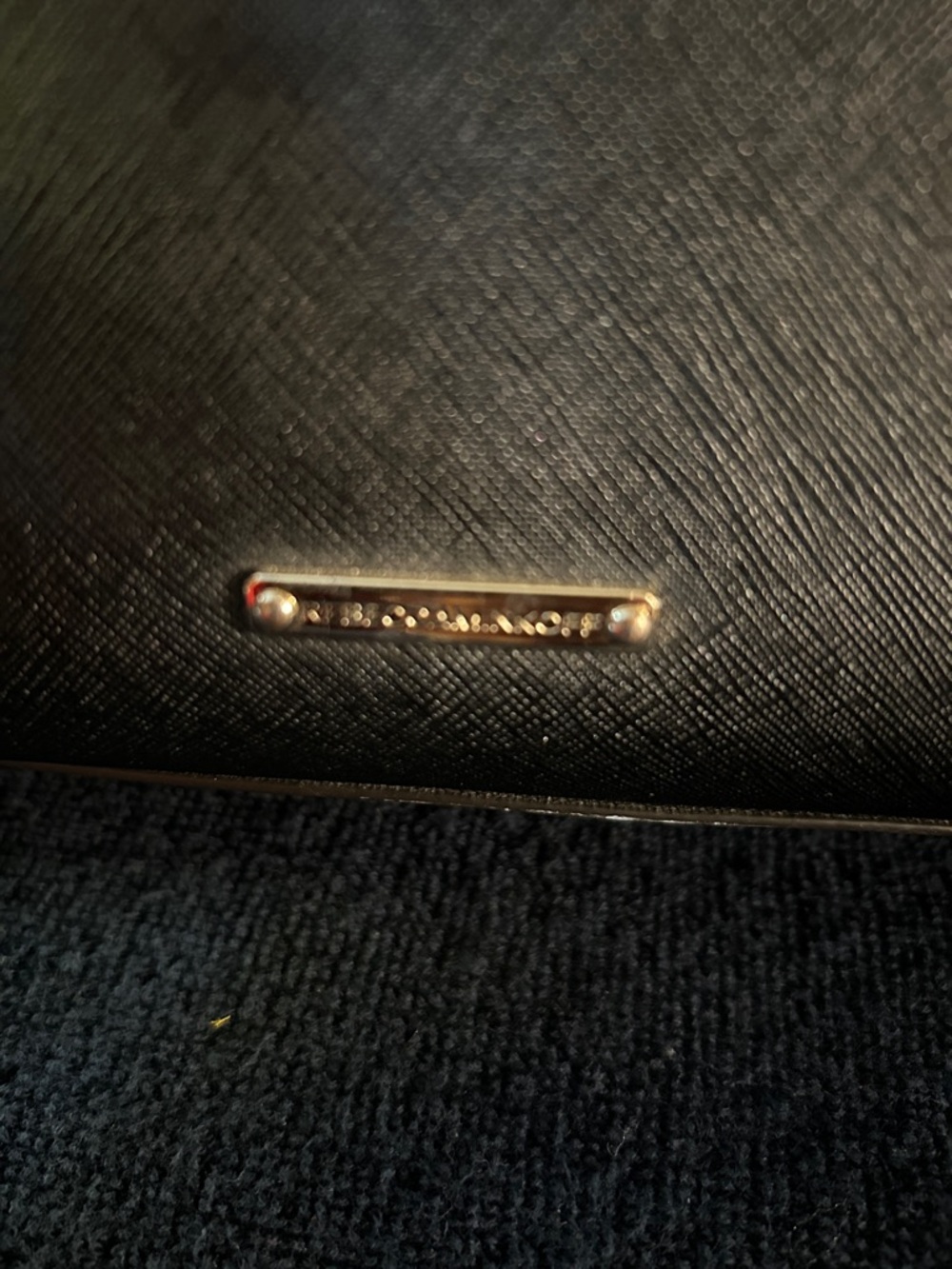 Rebecca Minkoff Avery Black Mini Tote Bag in Saffiano Leather Finish - Picture 3 of 10